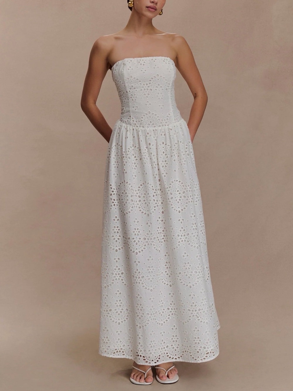 Meshki NWT marine broadie strapless maxi dress